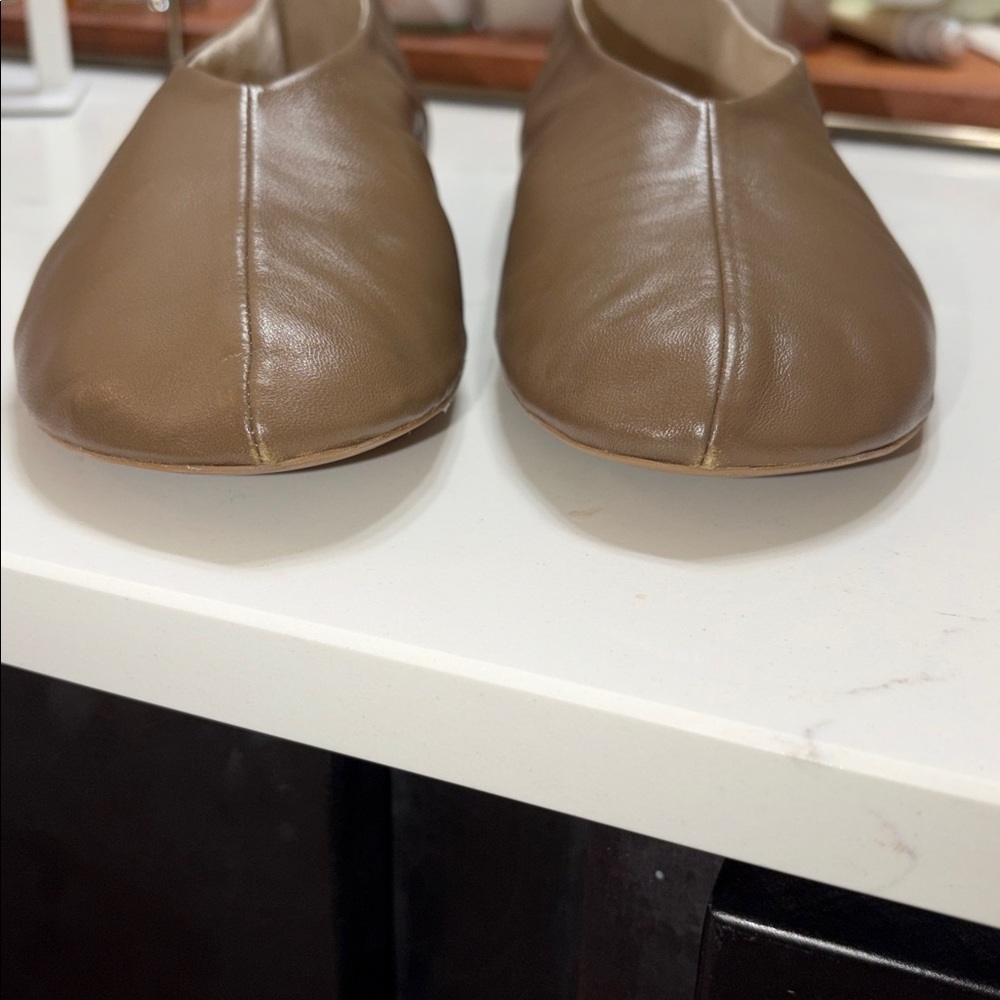 The Row Women's Brown Leather Flats - Picture 2 of 7